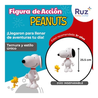 Foto 3 | Foto 3 | Figura Articulada Ruz Peanuts (snoopy Woodstock 25 Cm Blanco)