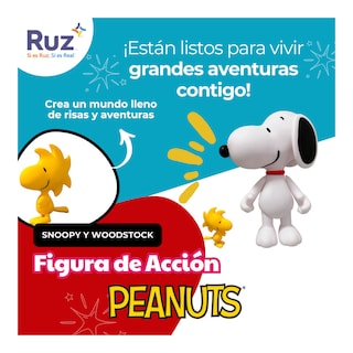 Foto 4 | Foto 4 | Figura Articulada Ruz Peanuts (snoopy Woodstock 25 Cm Blanco)