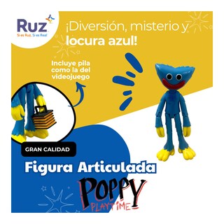 Foto 4 | Foto 4 | Figura Articulada Ruz Poppy Playtime (huggy Wuggy Smiling 12 Cm Azul)