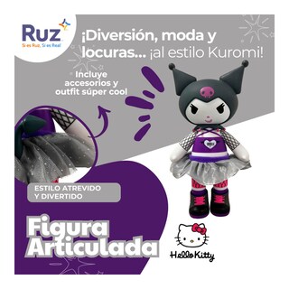 Foto 4 | Foto 4 | Figura Articulada Ruz Hello Sanrio (kuromi 30 Cm Gris)