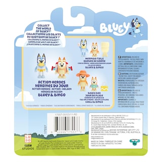 Foto 2 | Foto 2 | Paquete De 2 Figuras Bluey Action Heroes De 2.5 Pulgadas Con Bingo - Venta Internacional.