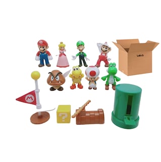 Foto 1 | Foto 1 | Figuras Super Mario Bros Juguetes Coleccionables Lab.g 12 Piezas Multicolor