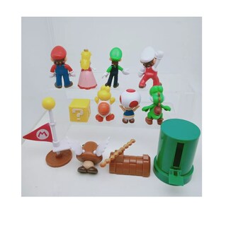 Foto 2 | Foto 2 | Figuras Super Mario Bros Juguetes Coleccionables Lab.g 12 Piezas Multicolor