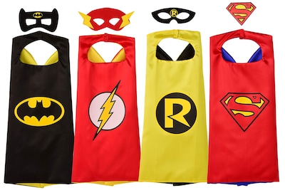 Foto 1 | Foto 1 | Set De Capas De Superhéroe Rubie's Dc Comics, 4 Capas Y 3 Máscaras - Venta Internacional.