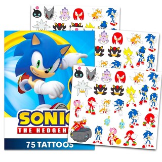 Foto 1 | Foto 1 | Tatuajes Temporales Nintendo Sonic The Hedgehog 75 Tattoos - Venta Internacional.