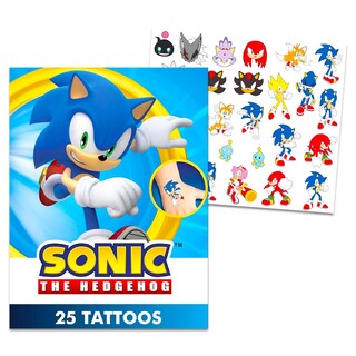 Foto 2 | Foto 2 | Tatuajes Temporales Nintendo Sonic The Hedgehog 75 Tattoos - Venta Internacional.