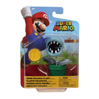 Foto 5 | Foto 5 | Figura De Acción Super Mario Bone Piranha De 4 Pulgadas Con Coin Acc - Venta Internacional.