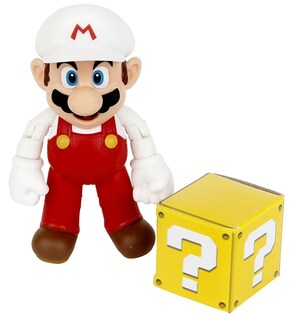 Foto 2 | Foto 2 | Figura De Acción Super Mario Fire Mario Con Flor De Fuego De 10 Cm - Venta Internacional.