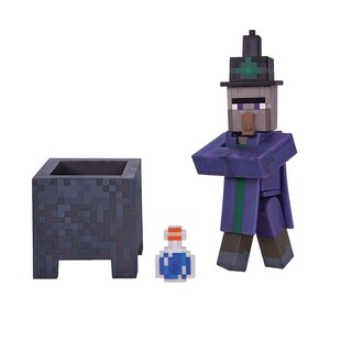 Foto 1 | Foto 1 | Figura De Acción Minecraft Series 3 Bruja De 7 Cm Con Caldero Y Poción - Venta Internacional.