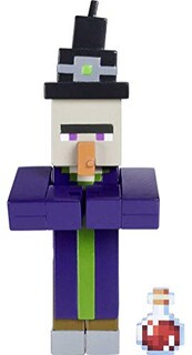 Foto 3 | Foto 3 | Minecraft Witch 3.25 Escala 3.25'' Videojuego Auténtica Figura De Acción Con Accesorio Y Craft-a-block - Venta Internacional.