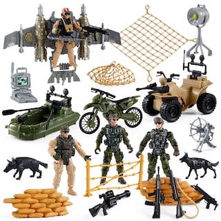 Foto 1 | Foto 1 | Set De Figuras De Acción Para Hombres Del Ejército Estadounidense Con Armas Militares - Venta Internacional.