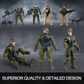 Foto 3 | Foto 3 | Set De Figuras De Acción Para Hombres Del Ejército Estadounidense Con Armas Militares - Venta Internacional.