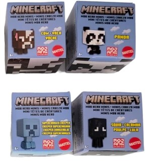 Foto 3 | Foto 3 | Set de Microfiguras Mattel Minecraft Mob Head Minis 2022 X8 - Venta Internacional
