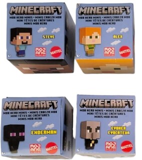 Foto 4 | Foto 4 | Set de Microfiguras Mattel Minecraft Mob Head Minis 2022 X8 - Venta Internacional
