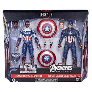 Foto 2 | Foto 2 | Figuras De Acción Capitán América De La Serie Marvel Legends, Paquete De 2 - Venta Internacional.