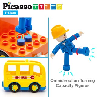 Foto 6 | Foto 6 | Juego de Figuras Magnéticas Picassotiles Vehicle And Action, 5 Unidades - Venta Internacional