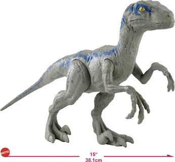 Foto 3 | Foto 3 | Figura de Acción Mattel Jurassic World Large Basic Velociraptor Blue - Venta Internacional