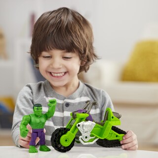 Foto 5 | Foto 5 | Hulk con Moto Marvel Playskool - Venta Internacional