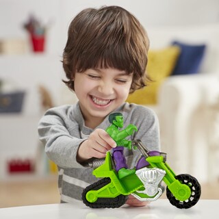 Foto 6 | Foto 6 | Hulk con Moto Marvel Playskool - Venta Internacional