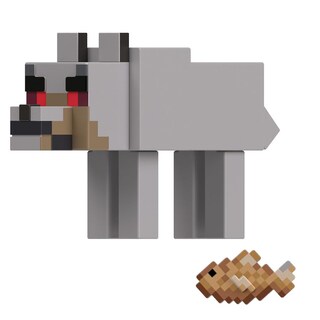 Foto 4 | Foto 4 | Figura de Acción Mattel Hostile Wolf Minecraft Craft A Block - Venta Internacional