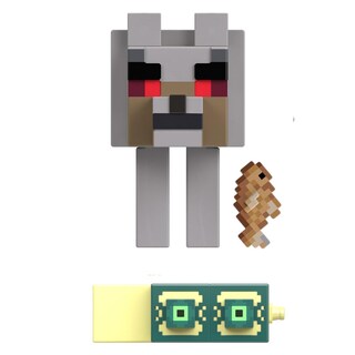 Foto 7 | Foto 7 | Figura de Acción Mattel Hostile Wolf Minecraft Craft A Block - Venta Internacional