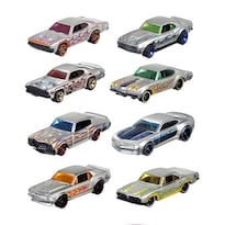 Venta Internacional- Hot Wheels Mattel 50th Anniversary Zamac Model Cars Set De 8 Frn23