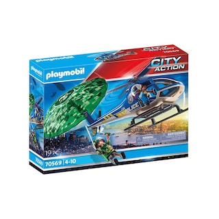 Foto 1 | Foto 1 | Playmobil City Action: Helicóptero de Policía Persecución En Paracaídas