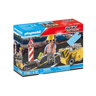 Foto 1 | Foto 1 | Playmobil City Action: Trabajador De La Construcción Con Cortador De Bordes