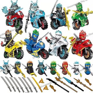 Foto 1 | Foto 1 | Venta Internacional - Set De Figuras De Acción Sajy New Ninja Mini Con Motorcycle Fighter