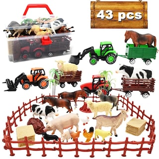 Foto 1 | Foto 1 | Venta Internacional - Set De Juego Farm Toy Tractor Con 40 Animales De Plástico De 3 A 12 Años