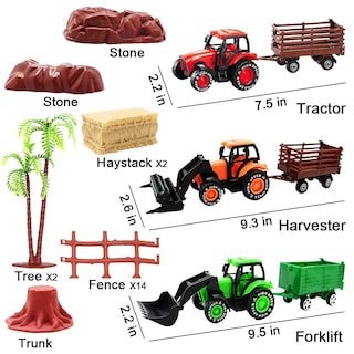 Foto 5 | Foto 5 | Venta Internacional - Set De Juego Farm Toy Tractor Con 40 Animales De Plástico De 3 A 12 Años