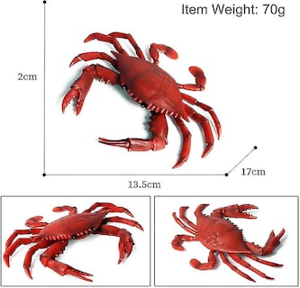 Foto 2 | Foto 2 | Venta Internacional - Modelo De Animal Marino De Cangrejo Realista De Juguete, 2 Unidades, Para Niños