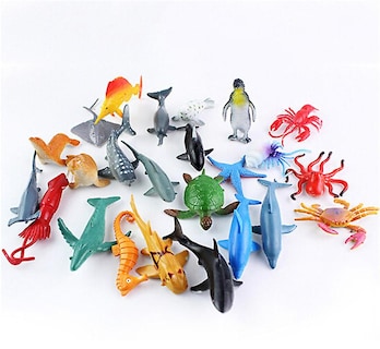 Foto 1 | Foto 1 | Venta Internacional - Juguete Para Peces De Piscina, Modelo Sea Life, 24 Piezas, Animales Marinos Educativos