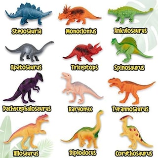 Foto 3 | Foto 3 | Set De Figuras De Dinosaurios Prextex Para Niños De 3 A 5 Años O Más Con Libro (12 Unidades) - Venta Internacional.