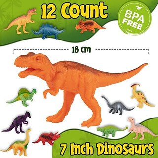 Foto 4 | Foto 4 | Set De Figuras De Dinosaurios Prextex Para Niños De 3 A 5 Años O Más Con Libro (12 Unidades) - Venta Internacional.