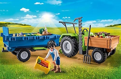 Foto 4 | Foto 4 | Tractor Cosechador Playmobil De Juguete Con Remolque Y Accesorios - Venta Internacional.