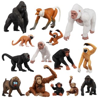 Foto 1 | Foto 1 | Juego De Figuras Toymany Monkey & Gorilla, 14 Piezas, Para Niños De Más De 3 Años - Venta Internacional.