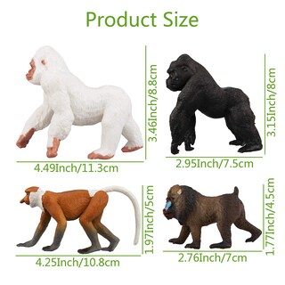 Foto 3 | Foto 3 | Juego De Figuras Toymany Monkey & Gorilla, 14 Piezas, Para Niños De Más De 3 Años - Venta Internacional.