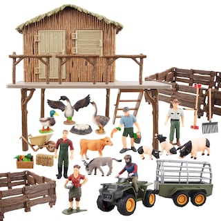 Foto 1 | Foto 1 | Figuras De Animales De Granja Toymany, 54 Unidades, Con Barn House Kids - Venta Internacional.