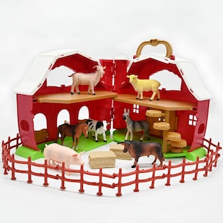 Foto 2 | Foto 2 | Figuras Rojas De Granero Y Animales De Granja Playset, Paquete De 20 Unidades Para Niños - Venta Internacional.