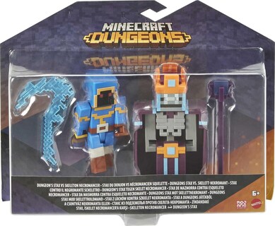 Foto 6 | Foto 6 | Pack De 2 Figuras De Batalla De Minecraft Dungeons Arch Illager Y Golem - Venta Internacional.