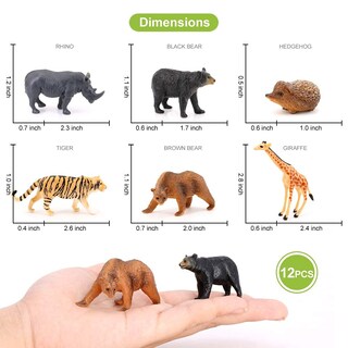 Foto 5 | Foto 5 | Juego De Figuras De Animales De Safari En Miniatura Volnau, 12 Piezas, Más De 3 Años - Venta Internacional.