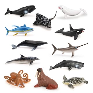 Foto 1 | Foto 1 | Juego De Minifiguras Sea Creature Toys De 12 Piezas Ocean Para Niños Mayores De 3 Años - Venta Internacional.