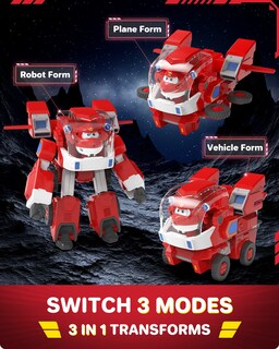 Foto 3 | Foto 3 | Robot Transformador Super Wings Super Mecha De Toy, 18 Cm - Venta Internacional.