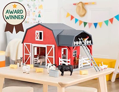 Foto 2 | Foto 2 | Toy Barn Farm Toys Playset Terra De Battat, Barra De Madera Con Forma De Animal - Venta Internacional.