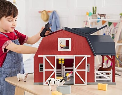 Foto 4 | Foto 4 | Toy Barn Farm Toys Playset Terra De Battat, Barra De Madera Con Forma De Animal - Venta Internacional.