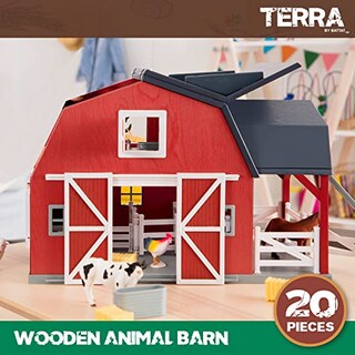 Foto 7 | Foto 7 | Toy Barn Farm Toys Playset Terra De Battat, Barra De Madera Con Forma De Animal - Venta Internacional.