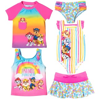 Foto 1 | Foto 1 | Conjunto De Traje De Baño Paw Patrol Para Niñas Pequeñas, Rash Guard 3t Rainbow - Venta Internacional.