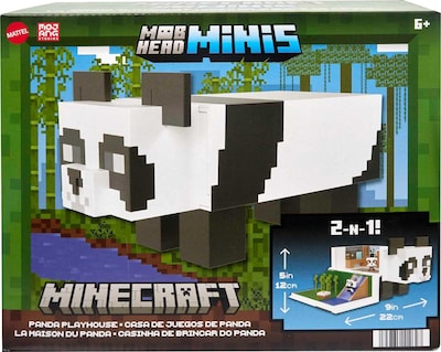 Foto 6 | Foto 6 | Casa De Juegos Mob Head Minis Panda De Toy Mattel Para Minecraft Con 2 Figuras - Venta Internacional.