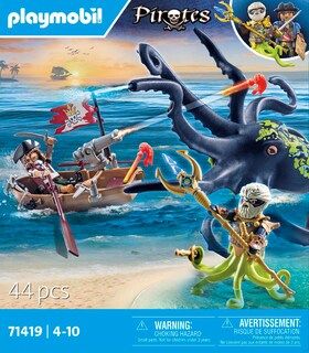 Foto 4 | Foto 4 | Juguete Playmobil Pirates Battle Con Pulpo Gigante 71419 Para Mayores De 4 Años - Venta Internacional.